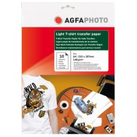 Hartie transfer termic pentru tricouri albe (deschise la culoare) Agfa format A4 greutate 140g/mp pachet de 10 coli Hartie transfer termic pentru tricouri albe (deschise la culoare) Agfa format A4 greutate 140g/mp pachet de 10 coli
