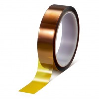 Banda adeziva termorezistenta lata tip Kapton pentru sublimare, imprimare 3D sau izolare electrica - 33 m x 35 mm, culoare caramel Banda adeziva termorezistenta lata tip Kapton pentru sublimare, imprimare 3D sau izolare electrica - 33 m x 35 mm, culoare caramel