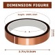 Banda adeziva termorezistenta ingusta tip Kapton pentru sublimare, imprimare 3D sau izolare electrica - 33 m x 10 mm, culoare caramel