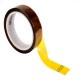 Banda adeziva termorezistenta lata tip Kapton pentru sublimare, imprimare 3D sau izolare electrica - 33 m x 35 mm, culoare caramel