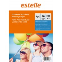 Hartie foto A4 glossy double side 220g/mp la pachet de 20 coli Hartie foto A4 glossy double side 220g/mp la pachet de 20 coli