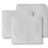 Plic pentru CD / DVD din hartie alba, cu fereastra circulara transparenta Plic pentru CD / DVD din hartie alba, cu fereastra circulara transparenta