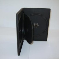 Carcasa DVD neagra pentru 3 discuri, grosime 14mm 