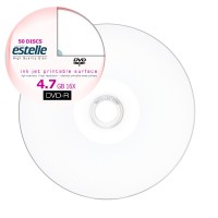 DVD-R estelle inkjet printabil 4.7GB full surface viteza 16x - pachet de 100 discuri DVD-R estelle inkjet printabil 4.7GB full surface viteza 16x - pachet de 100 discuri