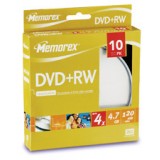 DVD+RW 4.7GB Memorex viteza maxima 4x ambalate in cakebox DVD+RW 4.7GB Memorex viteza maxima 4x ambalate in cakebox
