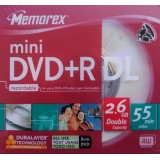 mini DVD+R DL (dual layer) 2.6GB Memorex viteza maxima 2.4x mini DVD+R DL (dual layer) 2.6GB Memorex viteza maxima 2.4x